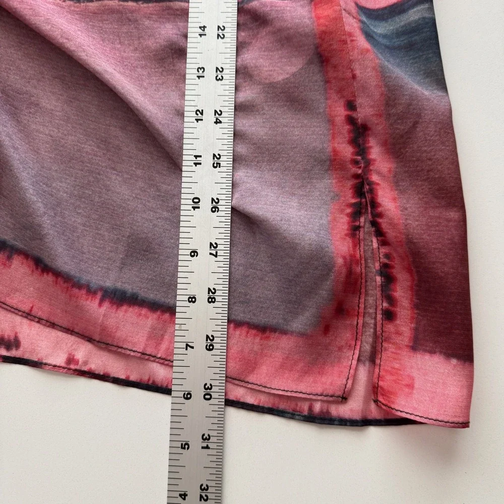 Cocoon House NWT 100% Silk Red Blue Purple Handpainted Shawl Wrap Ruana One Size